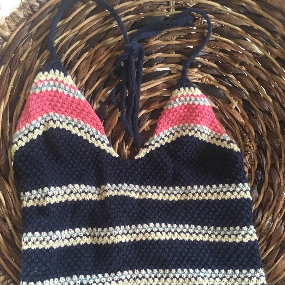 Vintage JCrew Crocheted Halter Top